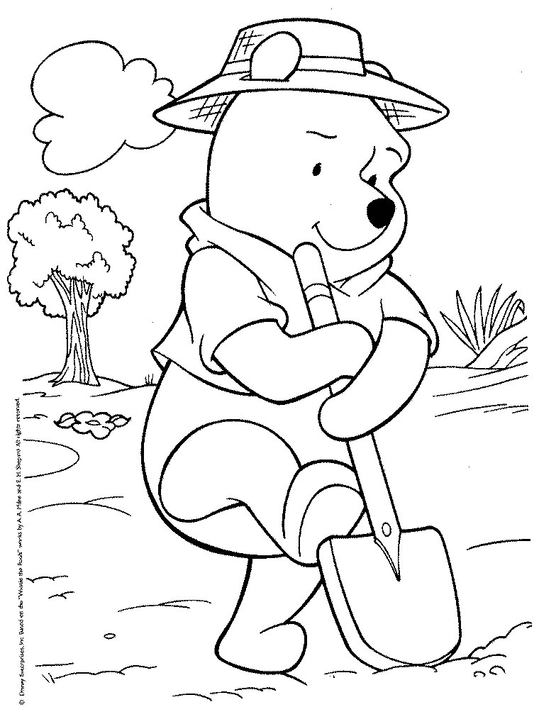 Раскраска: Винни-Пух (Анимационные фильмы) #28646 - Бесплатные раскраски для печати