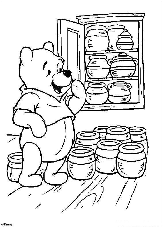 Раскраска: Винни-Пух (Анимационные фильмы) #28665 - Бесплатные раскраски для печати