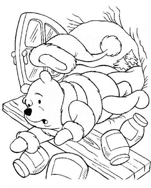 Раскраска: Винни-Пух (Анимационные фильмы) #28669 - Бесплатные раскраски для печати