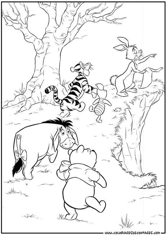 Раскраска: Винни-Пух (Анимационные фильмы) #28719 - Бесплатные раскраски для печати