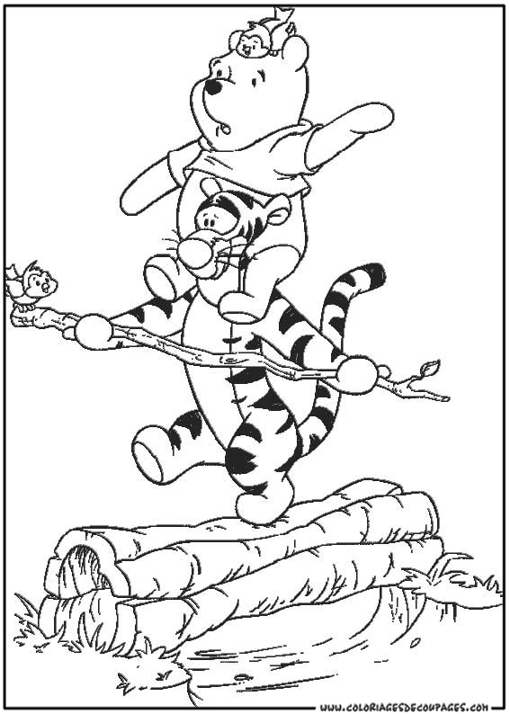 Раскраска: Винни-Пух (Анимационные фильмы) #28742 - Бесплатные раскраски для печати