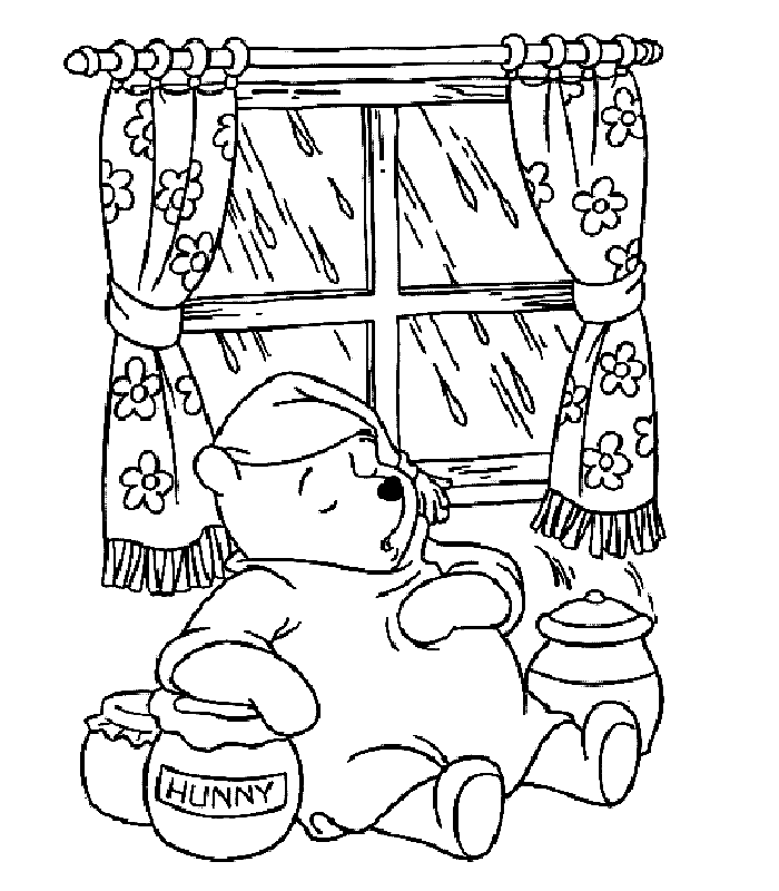 Раскраска: Винни-Пух (Анимационные фильмы) #28758 - Бесплатные раскраски для печати
