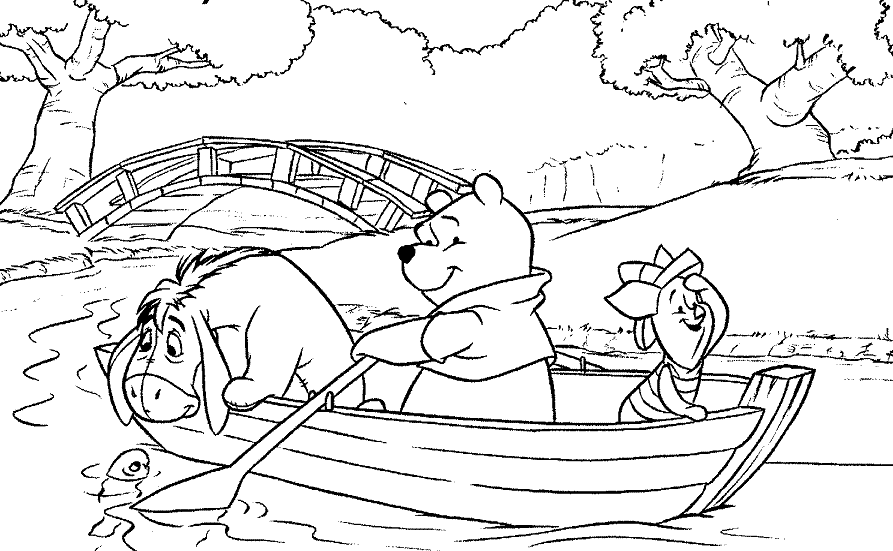 Раскраска: Винни-Пух (Анимационные фильмы) #28801 - Бесплатные раскраски для печати