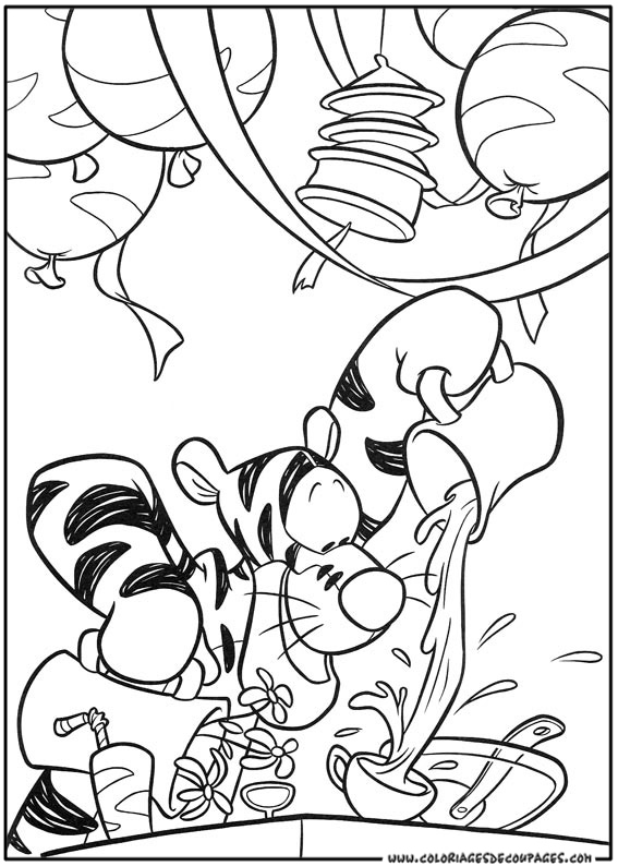 Раскраска: Винни-Пух (Анимационные фильмы) #28804 - Бесплатные раскраски для печати