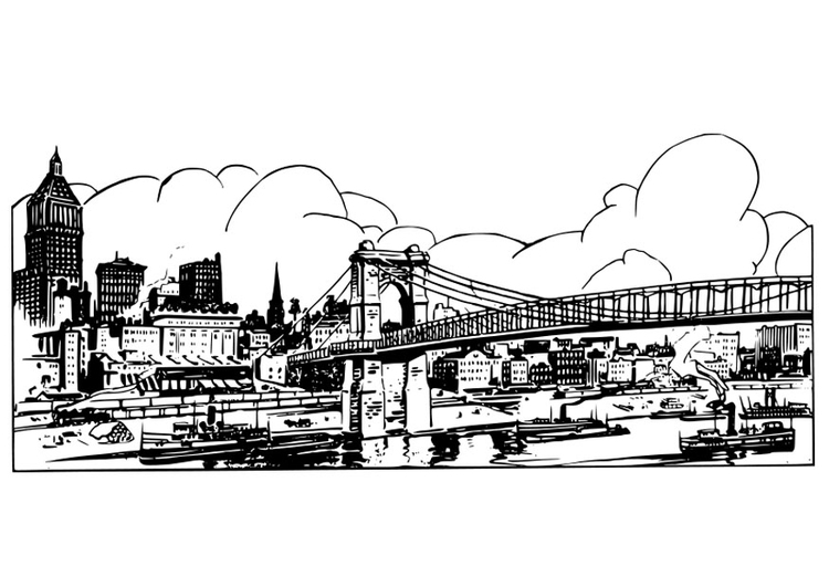 Раскраска: мост (Здания и Архитектура) #62846 - Бесплатные раскраски для печати