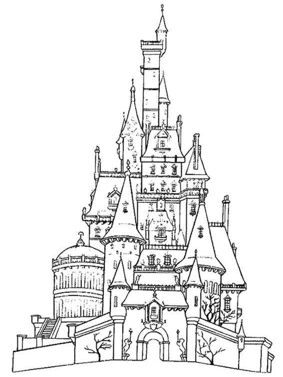 Раскраска: Замок (Здания и Архитектура) #62032 - Бесплатные раскраски для печати