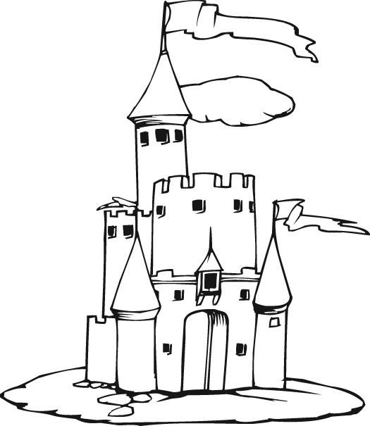 Раскраска: Замок (Здания и Архитектура) #62045 - Бесплатные раскраски для печати