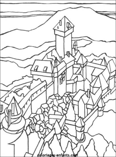 Раскраска: Замок (Здания и Архитектура) #62053 - Бесплатные раскраски для печати