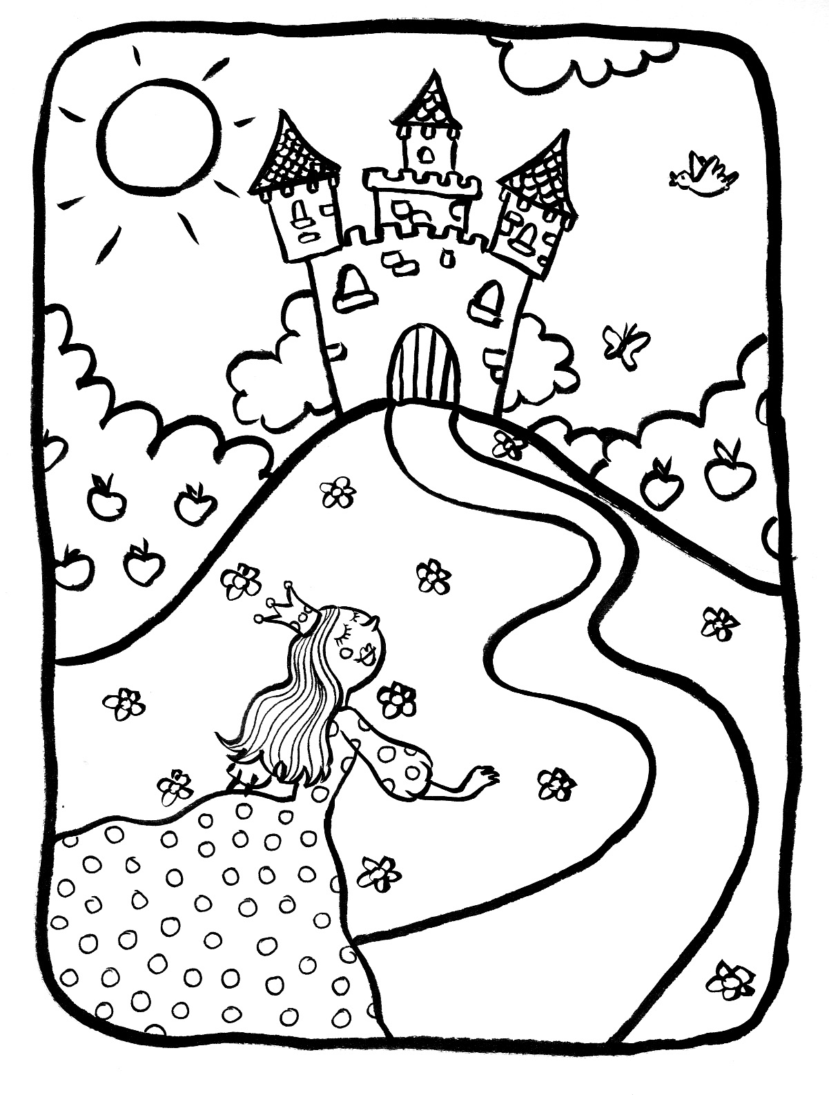 Раскраска: Замок (Здания и Архитектура) #62054 - Бесплатные раскраски для печати