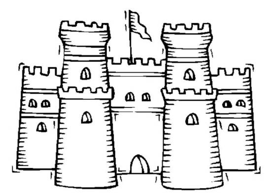 Раскраска: Замок (Здания и Архитектура) #62056 - Бесплатные раскраски для печати