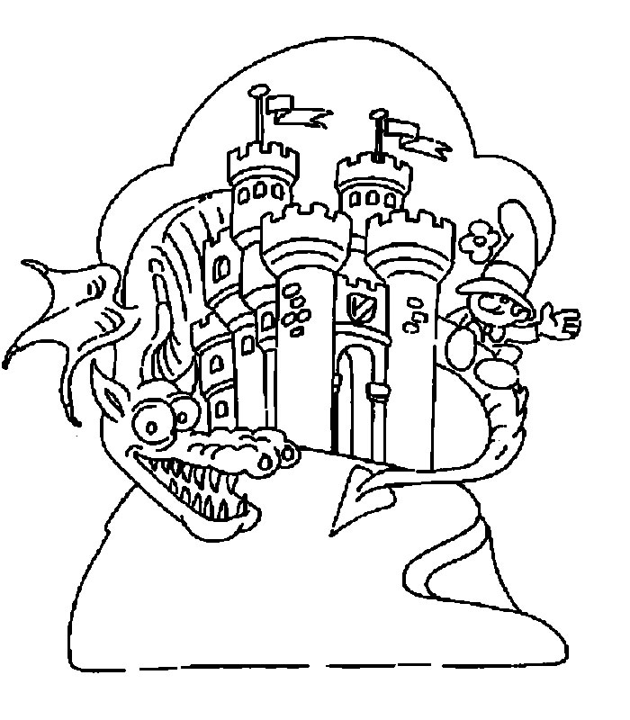 Раскраска: Замок (Здания и Архитектура) #62076 - Бесплатные раскраски для печати