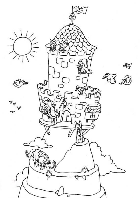 Раскраска: Замок (Здания и Архитектура) #62084 - Бесплатные раскраски для печати