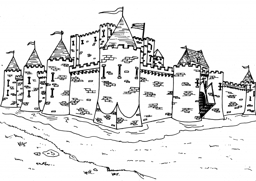 Раскраска: Замок (Здания и Архитектура) #62091 - Бесплатные раскраски для печати