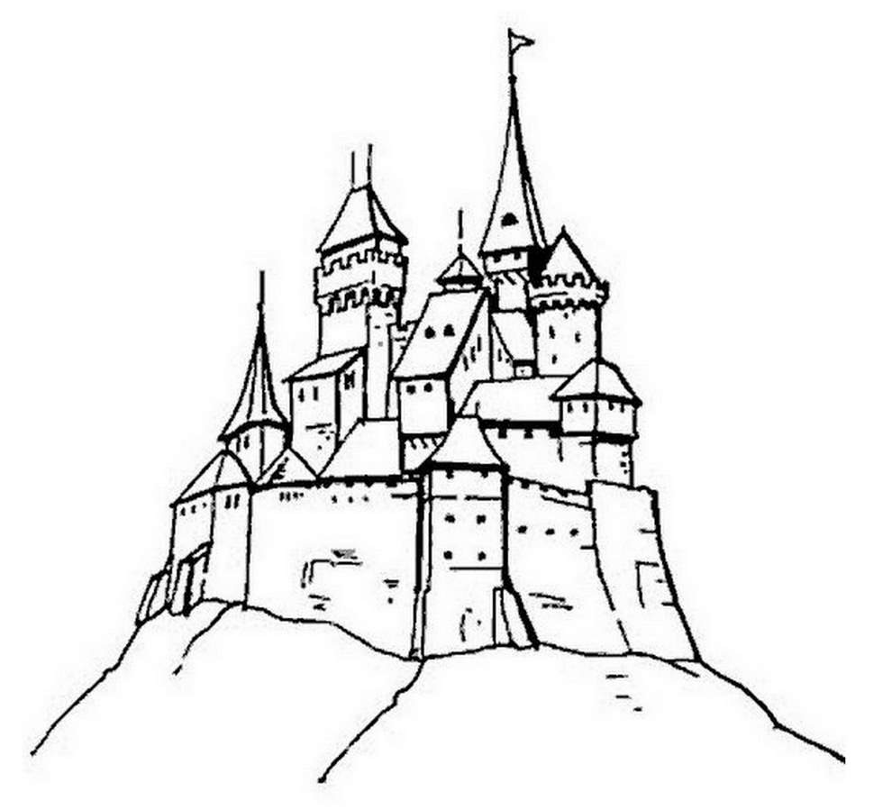 Раскраска: Замок (Здания и Архитектура) #62111 - Бесплатные раскраски для печати