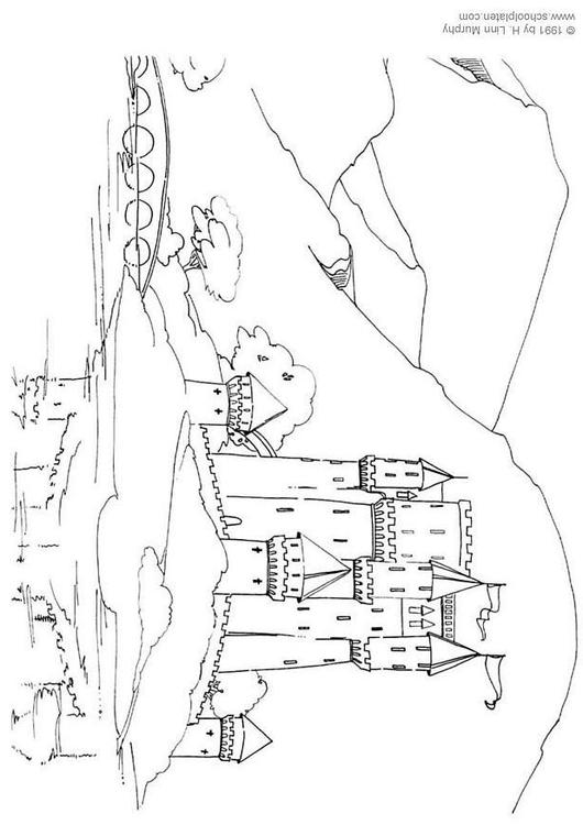 Раскраска: Замок (Здания и Архитектура) #62115 - Бесплатные раскраски для печати