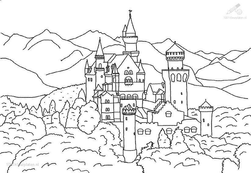 Раскраска: Замок (Здания и Архитектура) #62124 - Бесплатные раскраски для печати