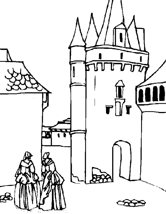 Раскраска: Замок (Здания и Архитектура) #62127 - Бесплатные раскраски для печати