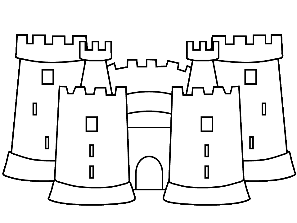 Раскраска: Замок (Здания и Архитектура) #62131 - Бесплатные раскраски для печати