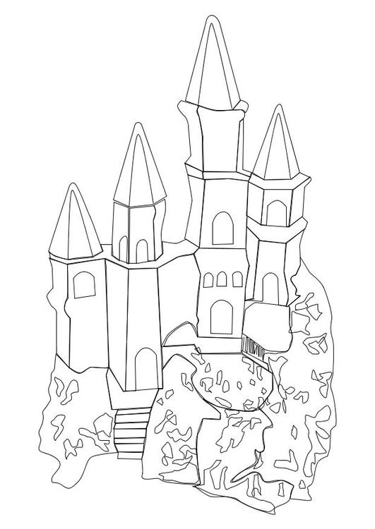 Раскраска: Замок (Здания и Архитектура) #62143 - Бесплатные раскраски для печати