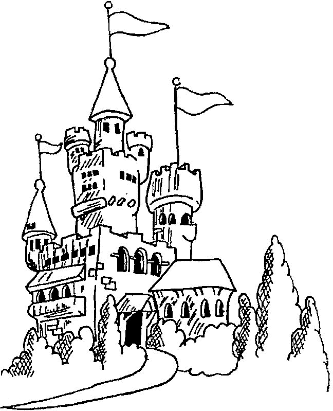 Раскраска: Замок (Здания и Архитектура) #62154 - Бесплатные раскраски для печати
