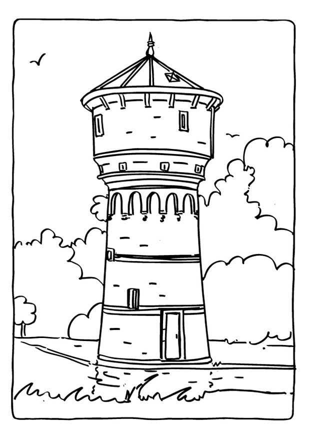Раскраска: Замок (Здания и Архитектура) #62158 - Бесплатные раскраски для печати