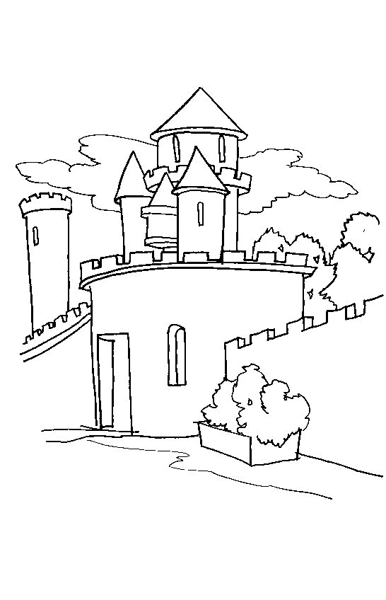 Раскраска: Замок (Здания и Архитектура) #62159 - Бесплатные раскраски для печати