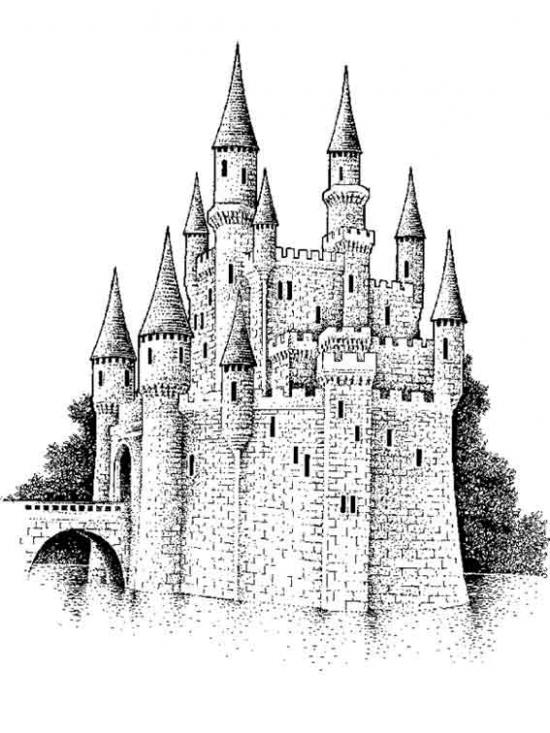 Раскраска: Замок (Здания и Архитектура) #62163 - Бесплатные раскраски для печати