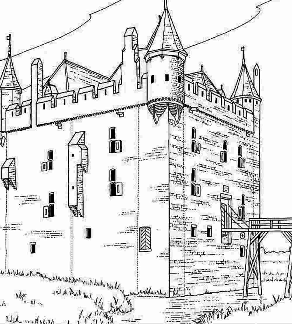 Раскраска: Замок (Здания и Архитектура) #62178 - Бесплатные раскраски для печати