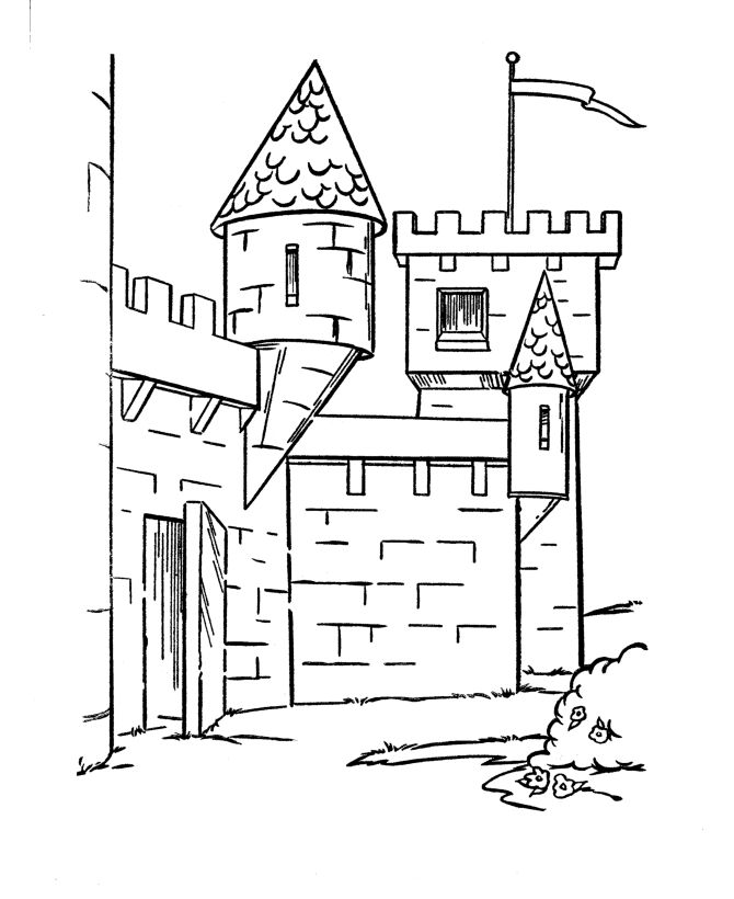 Раскраска: Замок (Здания и Архитектура) #62180 - Бесплатные раскраски для печати