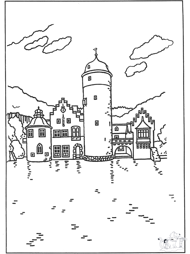 Раскраска: Замок (Здания и Архитектура) #62215 - Бесплатные раскраски для печати