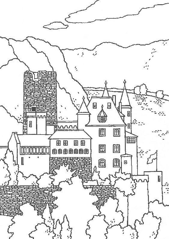 Раскраска: Замок (Здания и Архитектура) #62218 - Бесплатные раскраски для печати