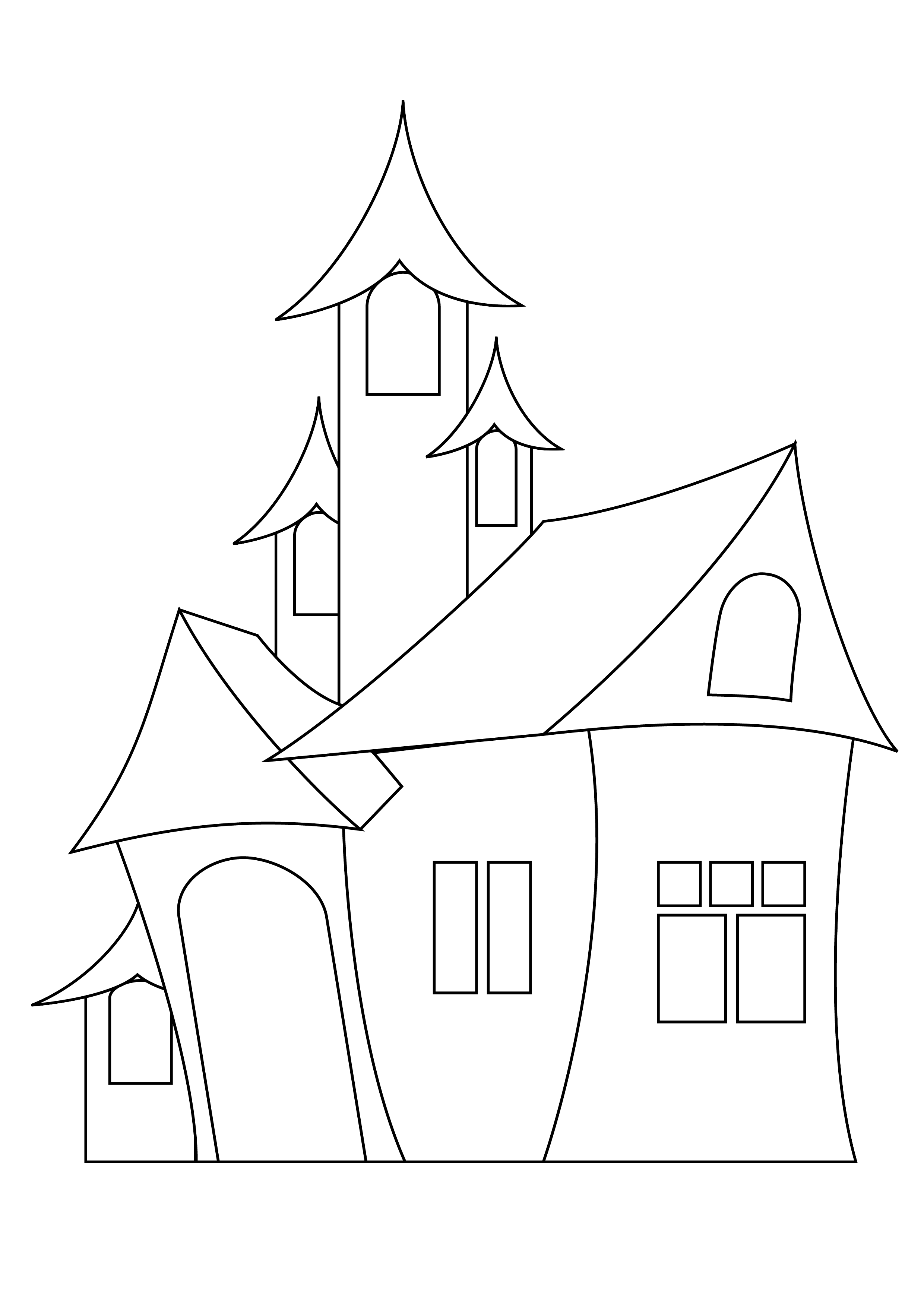 Раскраска: Замок (Здания и Архитектура) #62238 - Бесплатные раскраски для печати
