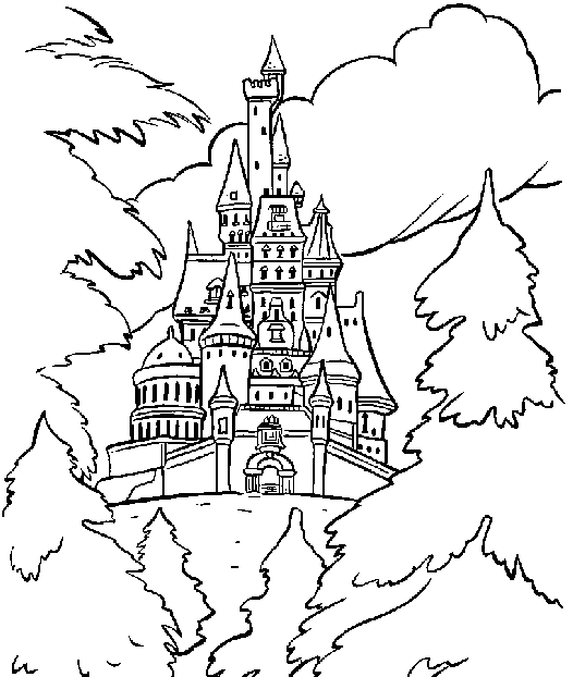 Раскраска: Замок (Здания и Архитектура) #62245 - Бесплатные раскраски для печати
