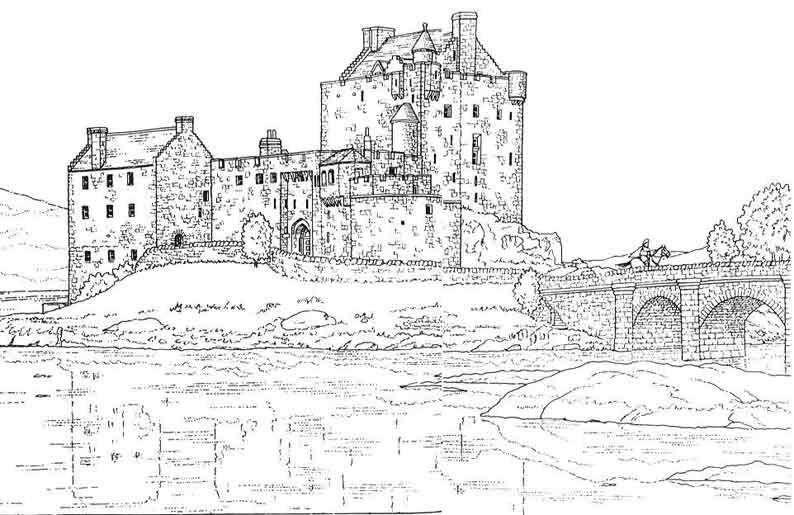 Раскраска: Замок (Здания и Архитектура) #62301 - Бесплатные раскраски для печати