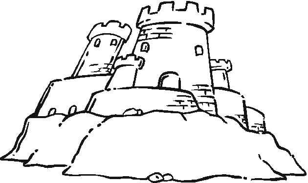 Раскраска: Замок (Здания и Архитектура) #62306 - Бесплатные раскраски для печати