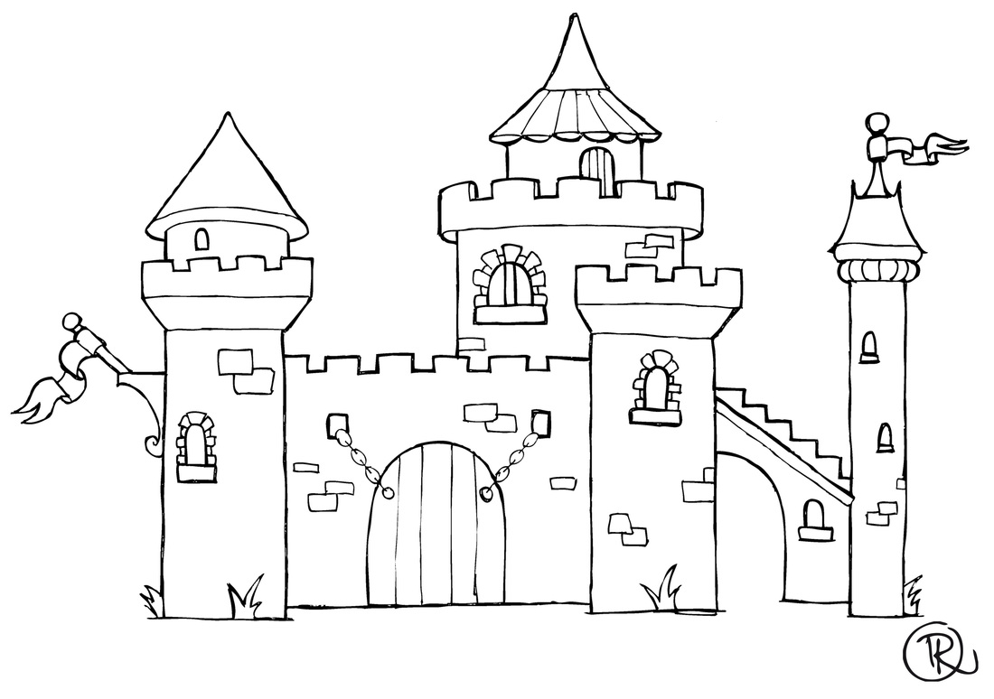Раскраска: Замок (Здания и Архитектура) #62315 - Бесплатные раскраски для печати