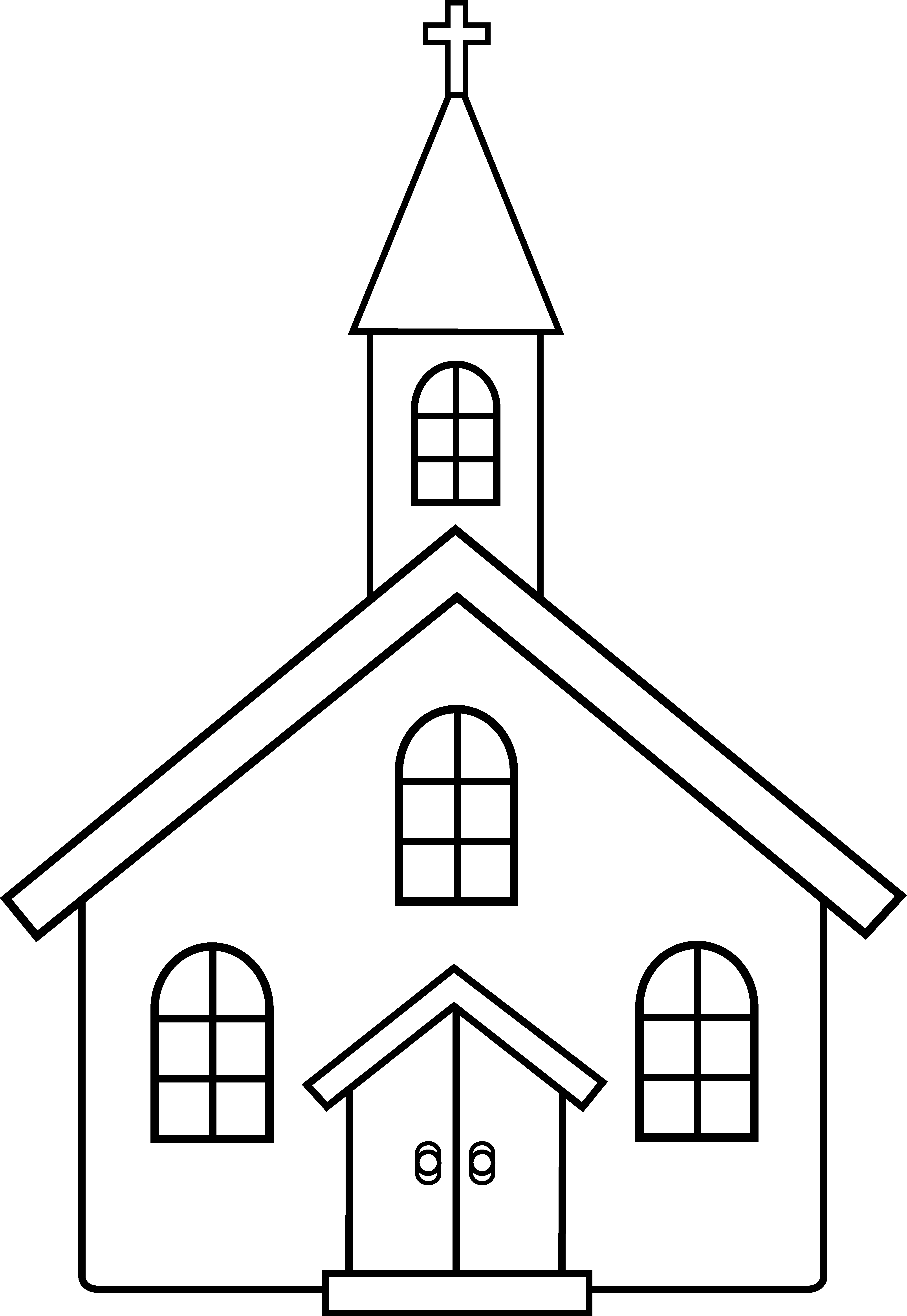 Раскраска: церковь (Здания и Архитектура) #64159 - Бесплатные раскраски для печати