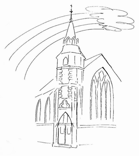 Раскраска: церковь (Здания и Архитектура) #64192 - Бесплатные раскраски для печати
