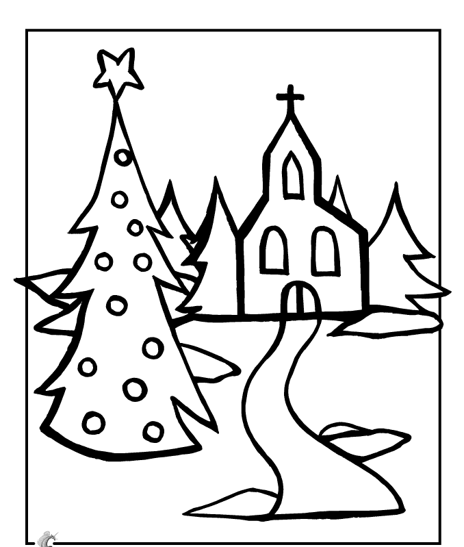 Раскраска: церковь (Здания и Архитектура) #64248 - Бесплатные раскраски для печати
