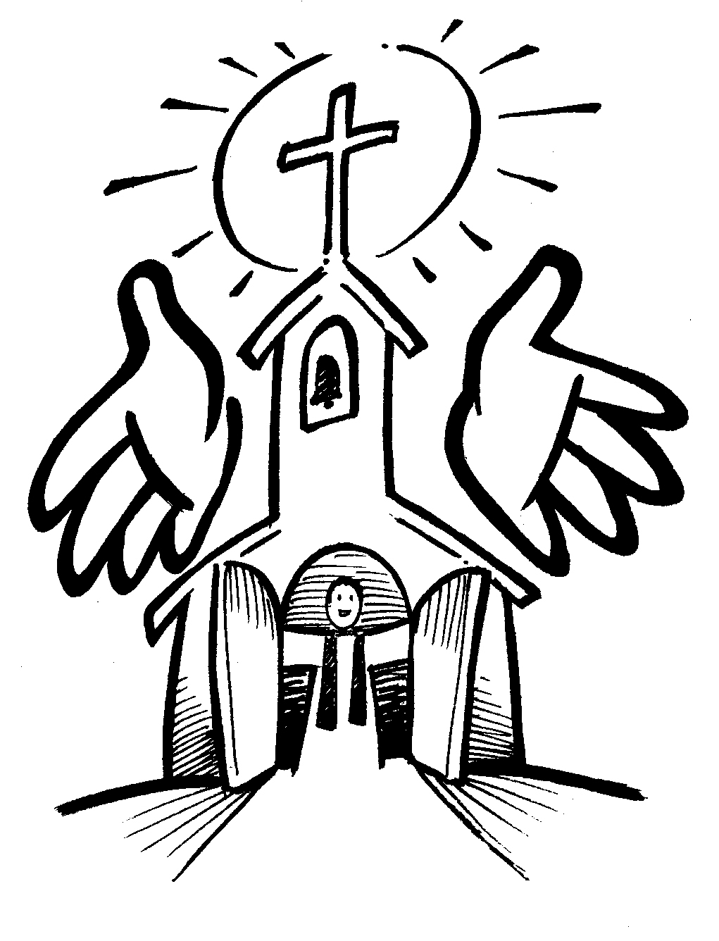 Раскраска: церковь (Здания и Архитектура) #64256 - Бесплатные раскраски для печати