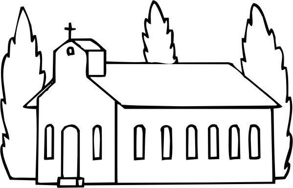Раскраска: церковь (Здания и Архитектура) #64259 - Бесплатные раскраски для печати