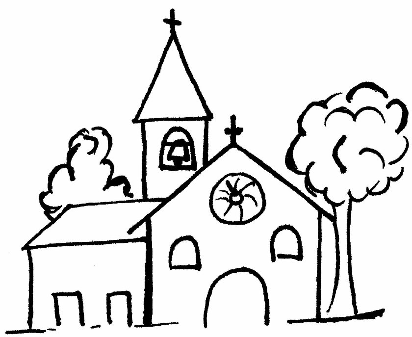 Раскраска: церковь (Здания и Архитектура) #64274 - Бесплатные раскраски для печати