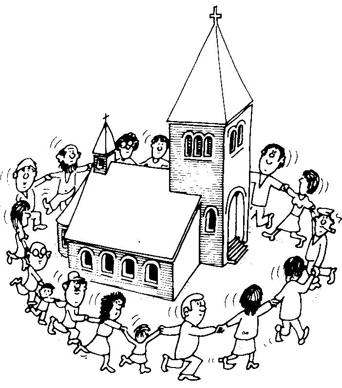 Раскраска: церковь (Здания и Архитектура) #64284 - Бесплатные раскраски для печати