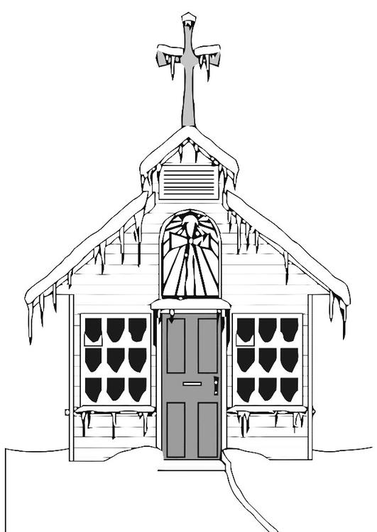 Раскраска: церковь (Здания и Архитектура) #64285 - Бесплатные раскраски для печати