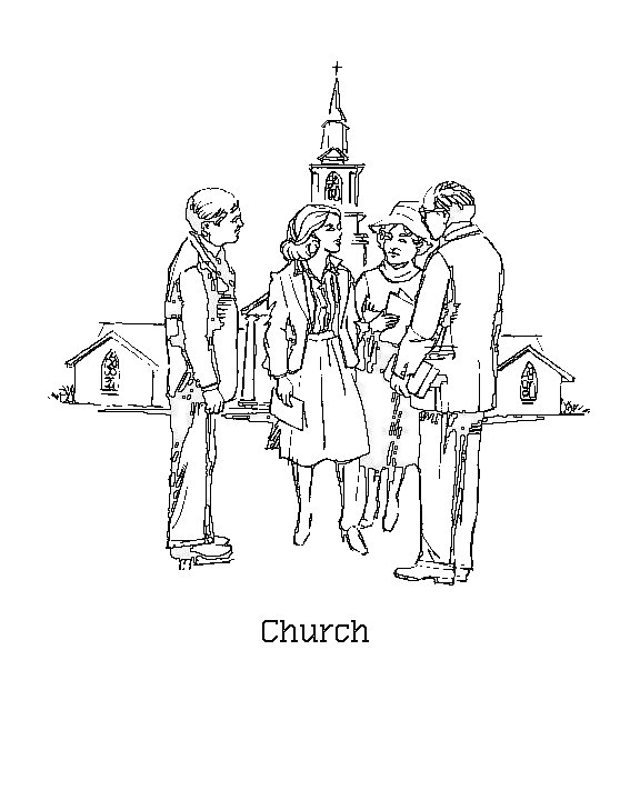 Раскраска: церковь (Здания и Архитектура) #64296 - Бесплатные раскраски для печати