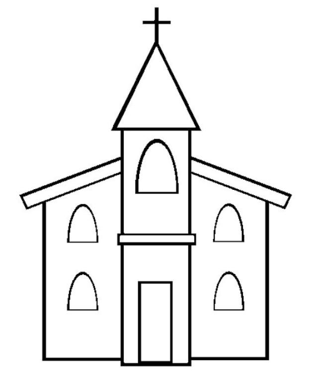 Раскраска: церковь (Здания и Архитектура) #64314 - Бесплатные раскраски для печати