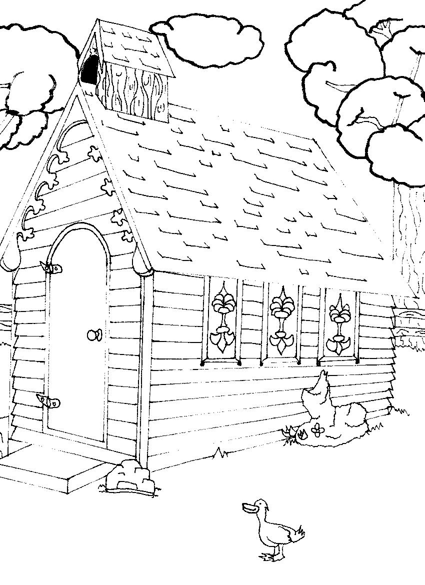 Раскраска: церковь (Здания и Архитектура) #64379 - Бесплатные раскраски для печати