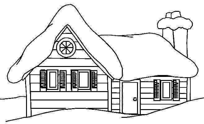 Раскраска: шале (Здания и Архитектура) #169886 - Бесплатные раскраски для печати