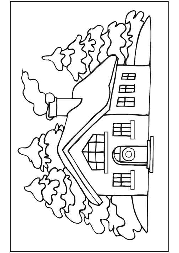 Раскраска: шале (Здания и Архитектура) #169940 - Бесплатные раскраски для печати
