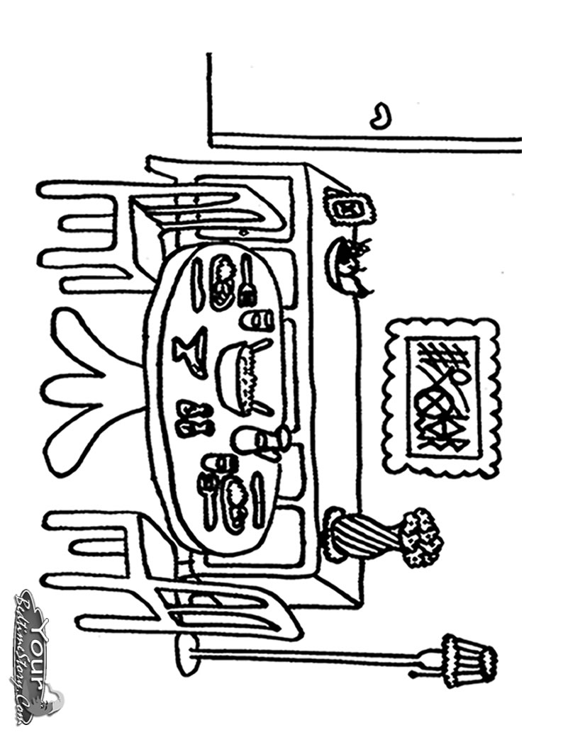 Раскраска: Столовая (Здания и Архитектура) #63952 - Бесплатные раскраски для печати
